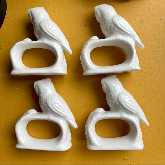 Ardalt Vintage White Owl Napkin Holders - Picture 3 of 5
